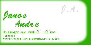 janos andre business card